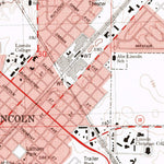 United States Geological Survey Lincoln East, IL (1980, 24000-Scale) digital map
