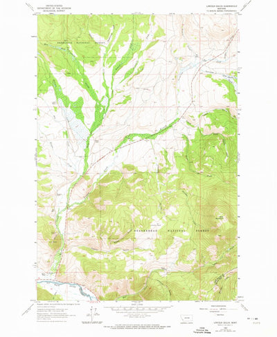 United States Geological Survey Lincoln Gulch, MT (1962, 24000-Scale) digital map