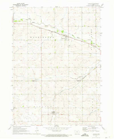 United States Geological Survey Lincoln, IA (1971, 24000-Scale) digital map