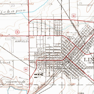 United States Geological Survey Lincoln, IL (1911, 62500-Scale) digital map