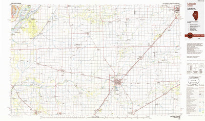 United States Geological Survey Lincoln, IL (1985, 100000-Scale) digital map