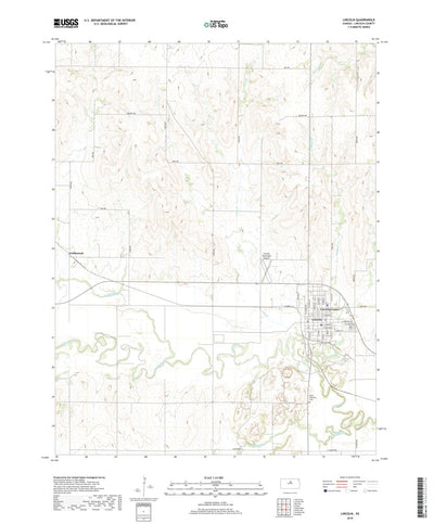 United States Geological Survey Lincoln, KS (2018, 24000-Scale) digital map