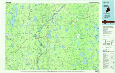United States Geological Survey Lincoln, ME (1986, 100000-Scale) digital map