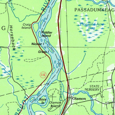 United States Geological Survey Lincoln, ME (1986, 100000-Scale) digital map