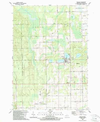 United States Geological Survey Lincoln, MI (1989, 24000-Scale) digital map