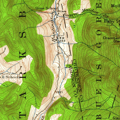 United States Geological Survey Lincoln Mountain, VT (1919, 62500-Scale) digital map