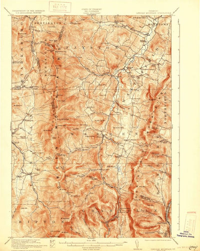 United States Geological Survey Lincoln Mountain, VT (1921, 62500-Scale) digital map