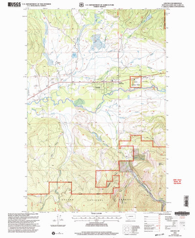 United States Geological Survey Lincoln, MT (2001, 24000-Scale) digital map