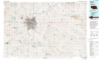 United States Geological Survey Lincoln, NE (1986, 100000-Scale) digital map