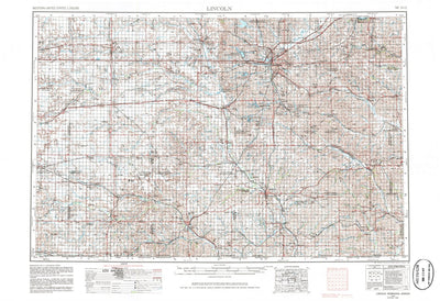 United States Geological Survey Lincoln, NE-KS (1955, 250000-Scale) digital map