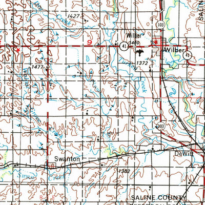 United States Geological Survey Lincoln, NE-KS (1955, 250000-Scale) digital map