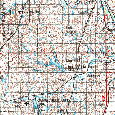 United States Geological Survey Lincoln, NE-KS (1955, 250000-Scale) digital map