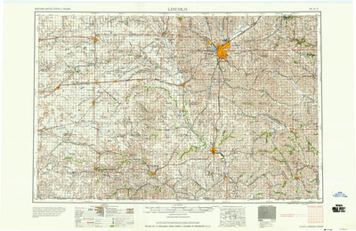 United States Geological Survey Lincoln, NE-KS (1958, 250000-Scale) digital map