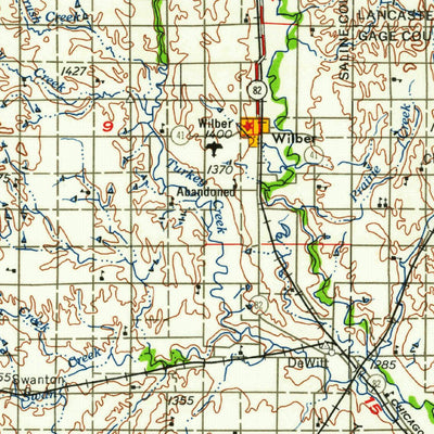 United States Geological Survey Lincoln, NE-KS (1958, 250000-Scale) digital map