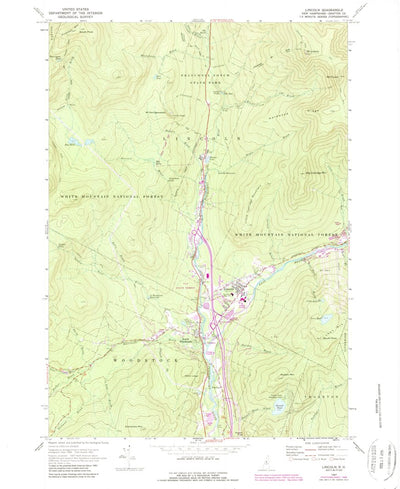 United States Geological Survey Lincoln, NH (1967, 24000-Scale) digital map