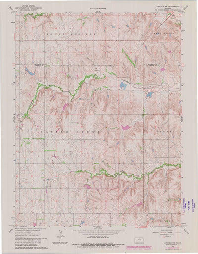 United States Geological Survey Lincoln NW, KS (1968, 24000-Scale) digital map