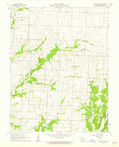 United States Geological Survey Lincoln NW, MO (1961, 24000-Scale) digital map