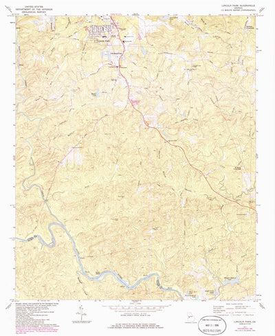 United States Geological Survey Lincoln Park, GA (1971, 24000-Scale) digital map