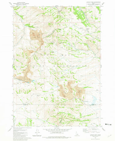 United States Geological Survey Lincoln Peak, ID (1981, 24000-Scale) digital map