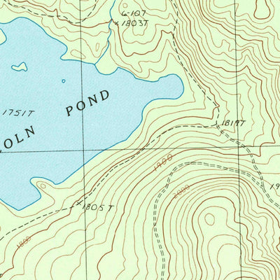 United States Geological Survey Lincoln Pond, ME (1990, 24000-Scale) digital map