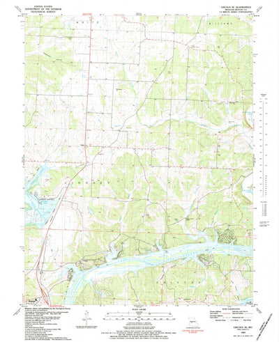 United States Geological Survey Lincoln SE, MO (1983, 24000-Scale) digital map