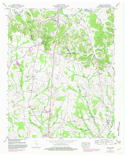United States Geological Survey Lincoln, TN (1949, 24000-Scale) digital map