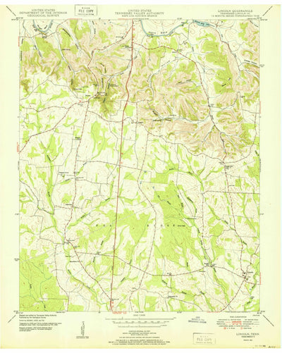 United States Geological Survey Lincoln, TN (1951, 24000-Scale) digital map