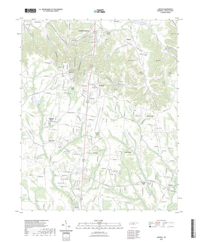 United States Geological Survey Lincoln, TN (2022, 24000-Scale) digital map