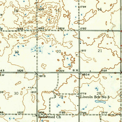 United States Geological Survey Lincoln Valley, ND (1947, 62500-Scale) digital map