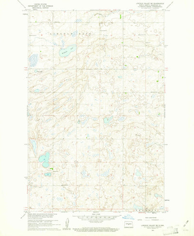 United States Geological Survey Lincoln Valley SE, ND (1960, 24000-Scale) digital map