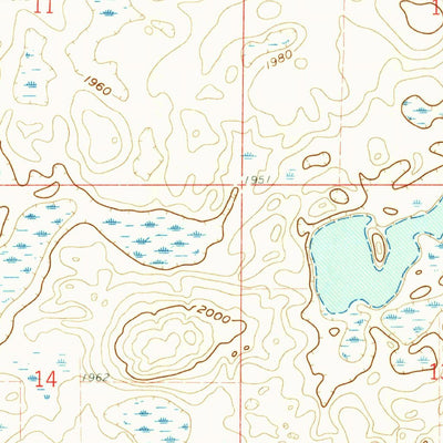 United States Geological Survey Lincoln Valley SE, ND (1960, 24000-Scale) digital map