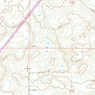 United States Geological Survey Lincoln Valley SW, ND (1960, 24000-Scale) digital map