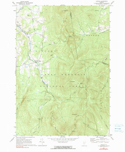 United States Geological Survey Lincoln, VT (1970, 24000-Scale) digital map
