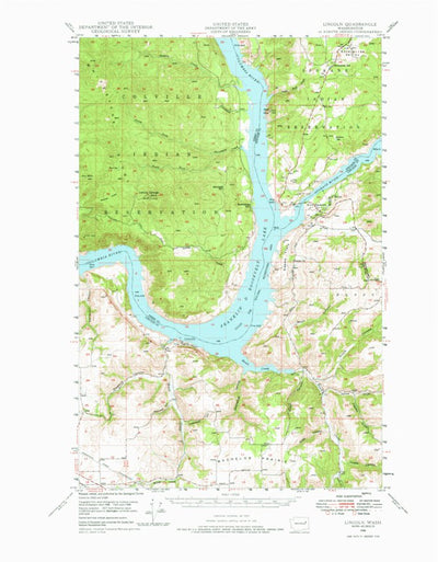 United States Geological Survey Lincoln, WA (1948, 62500-Scale) digital map