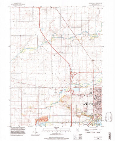 United States Geological Survey Lincoln West, IL (1996, 24000-Scale) digital map