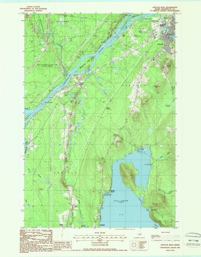 United States Geological Survey Lincoln West, ME (1988, 24000-Scale) digital map