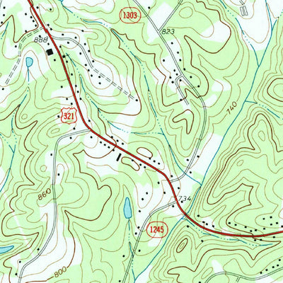 United States Geological Survey Lincolnton East, NC (1970, 24000-Scale) digital map