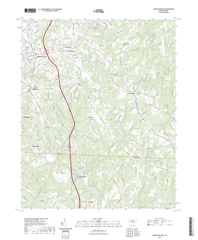 United States Geological Survey Lincolnton East, NC (2022, 24000-Scale) digital map