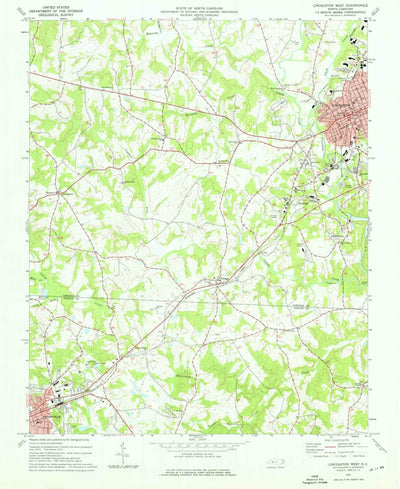 United States Geological Survey Lincolnton West, NC (1973, 24000-Scale) digital map