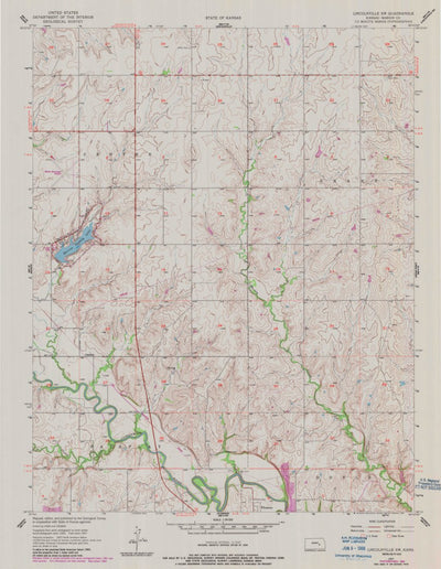 United States Geological Survey Lincolnville SW, KS (1957, 24000-Scale) digital map