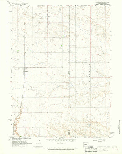 United States Geological Survey Lindbergh, WY-NE (1963, 24000-Scale) digital map