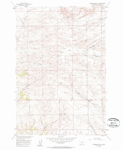 United States Geological Survey Lindemulder Hill, MT (1956, 24000-Scale) digital map