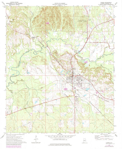 United States Geological Survey Linden, AL (1970, 24000-Scale) digital map
