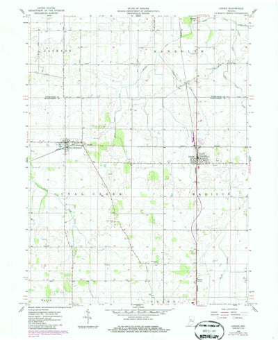 United States Geological Survey Linden, IN (1958, 24000-Scale) digital map