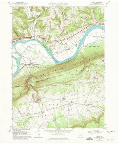 United States Geological Survey Linden, PA (1965, 24000-Scale) digital map