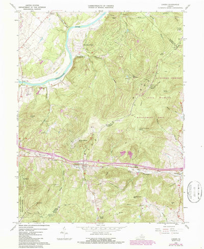 United States Geological Survey Linden, VA (1966, 24000-Scale) digital map