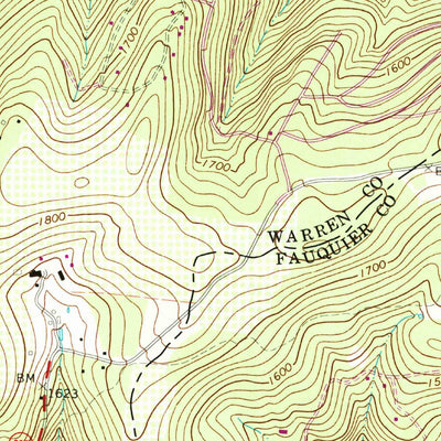 United States Geological Survey Linden, VA (1966, 24000-Scale) digital map