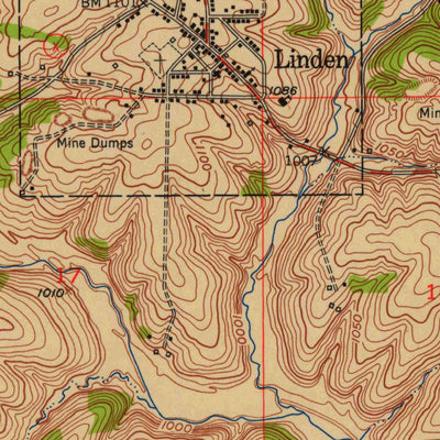 United States Geological Survey Linden, WI (1952, 24000-Scale) digital map