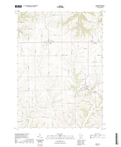 United States Geological Survey Linden, WI (2022, 24000-Scale) digital map