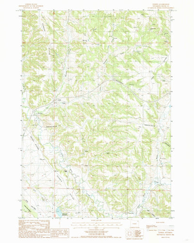 United States Geological Survey Linden, WY (1984, 24000-Scale) digital map